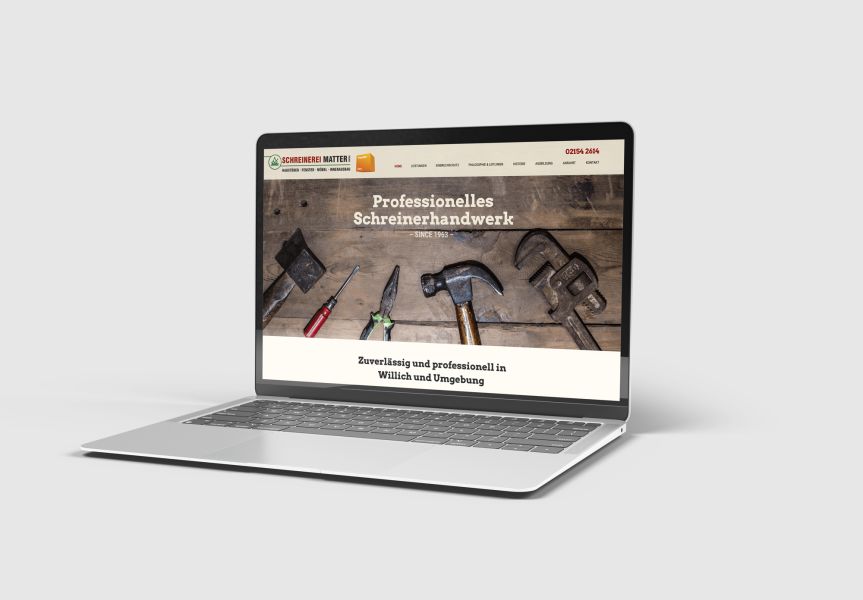 Website Schreinerei Matter